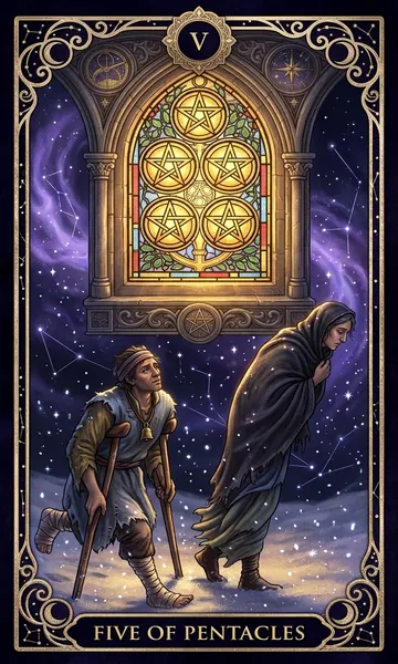 Ngũ Tiền (Five of Pentacles)