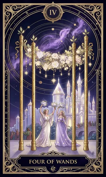 Tứ Gậy (Four of Wands)