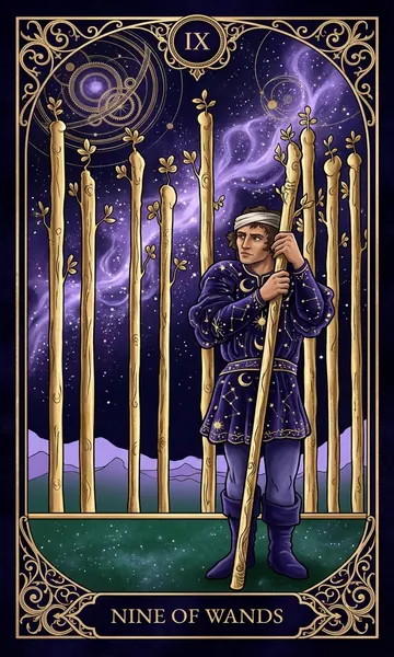 Cửu Gậy (Nine of Wands)
