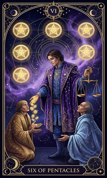 Lục Tiền (Six of Pentacles)