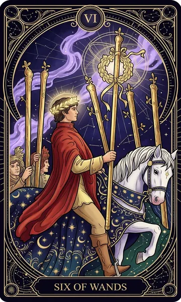 Lục Gậy (Six of Wands)
