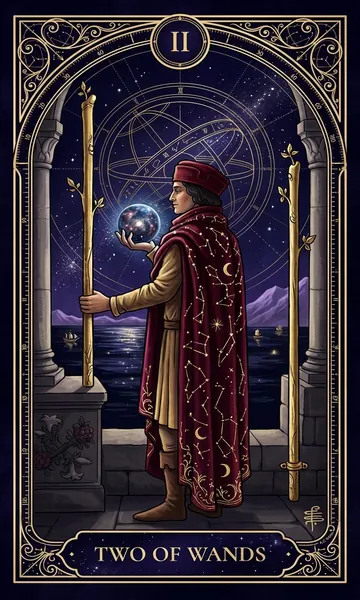 Nhị Gậy (Two of Wands)